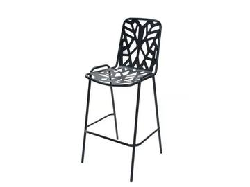 FANCY LEAF 75 - Stackable high perforated metal garden stool by RD Italia - view 2